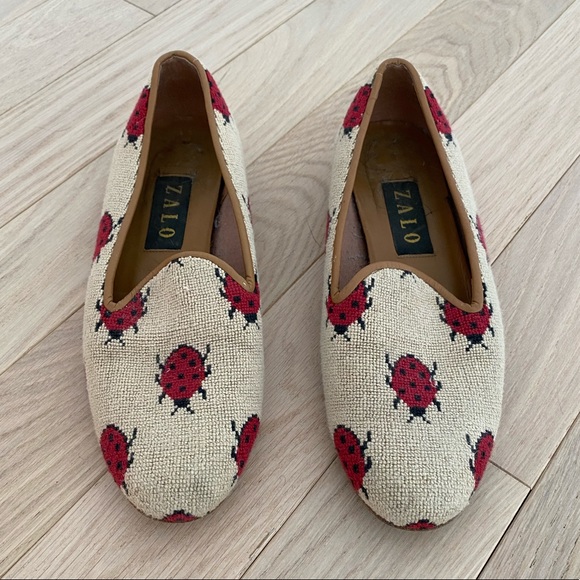 Zalo needlepoint ladybug loafers - Picture 1 of 3